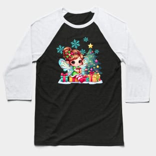 Christmas Fairy Christmas Presents Christmas Tree Snowflakes Baseball T-Shirt